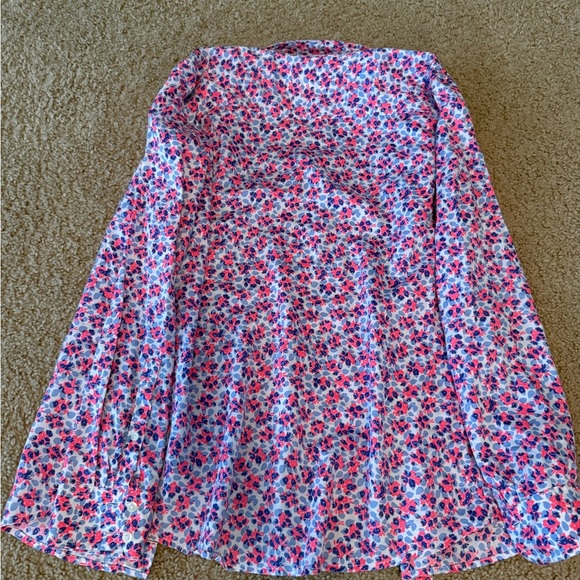 GAP Pink and Blue Button Down Shirt Floral Design - Picture 2 of 7
